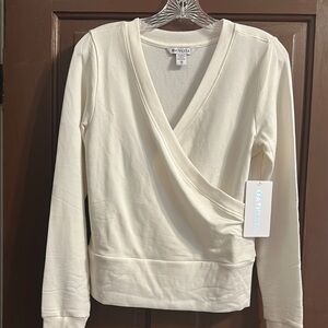 Athleta Cream Wrap Sweatshirt